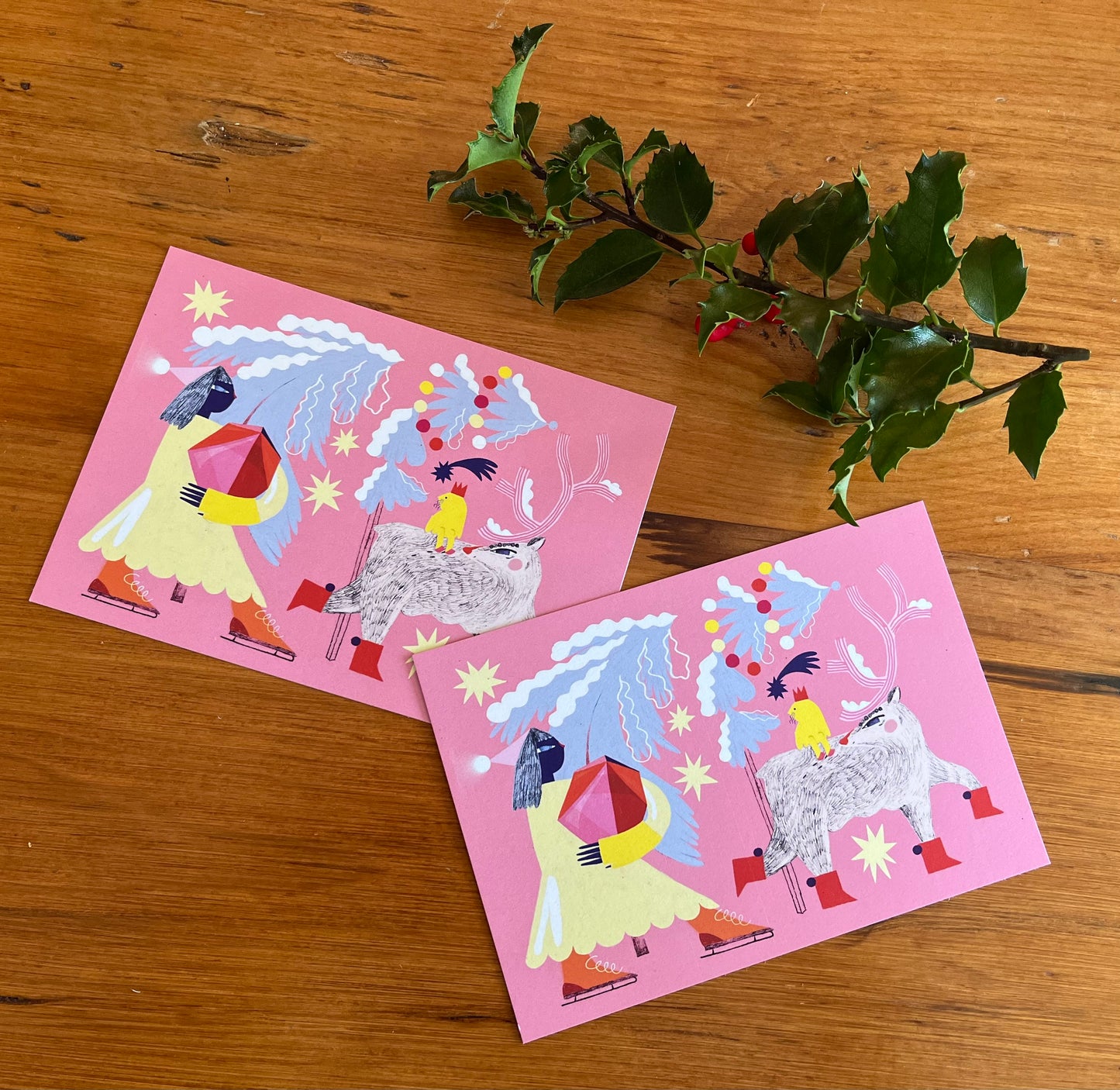 Ice Skater Postcard (Set of 5)