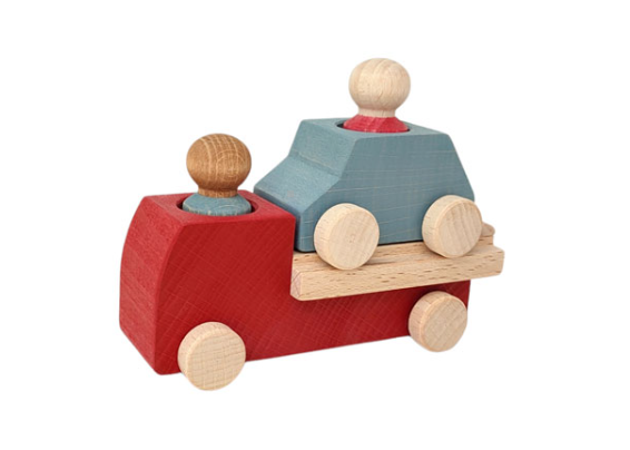 Wood Tow Truck Toy