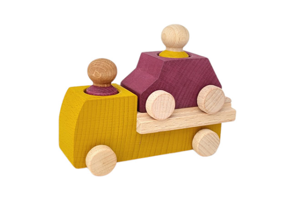 Wood Tow Truck Toy