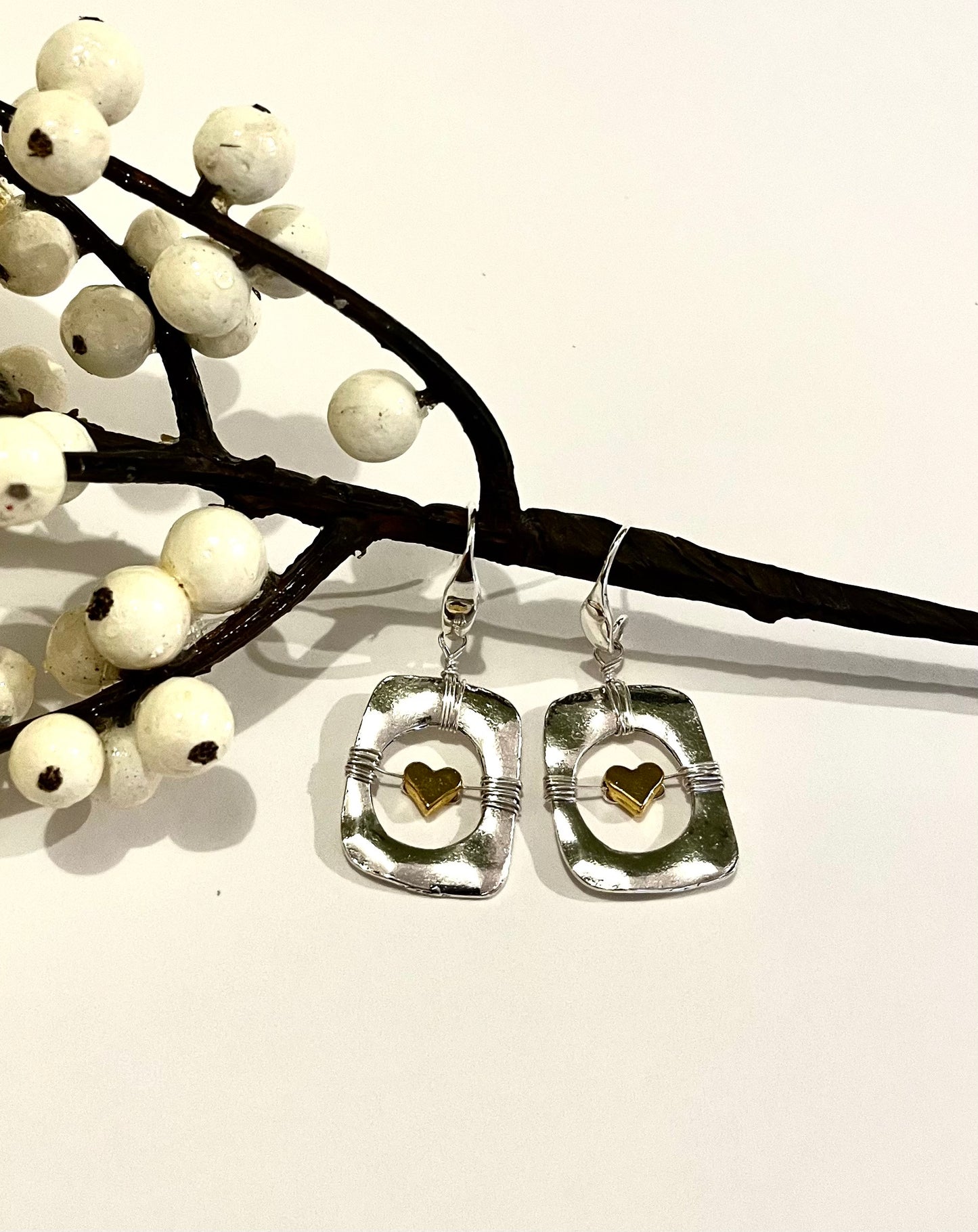 Silver Heart Earrings