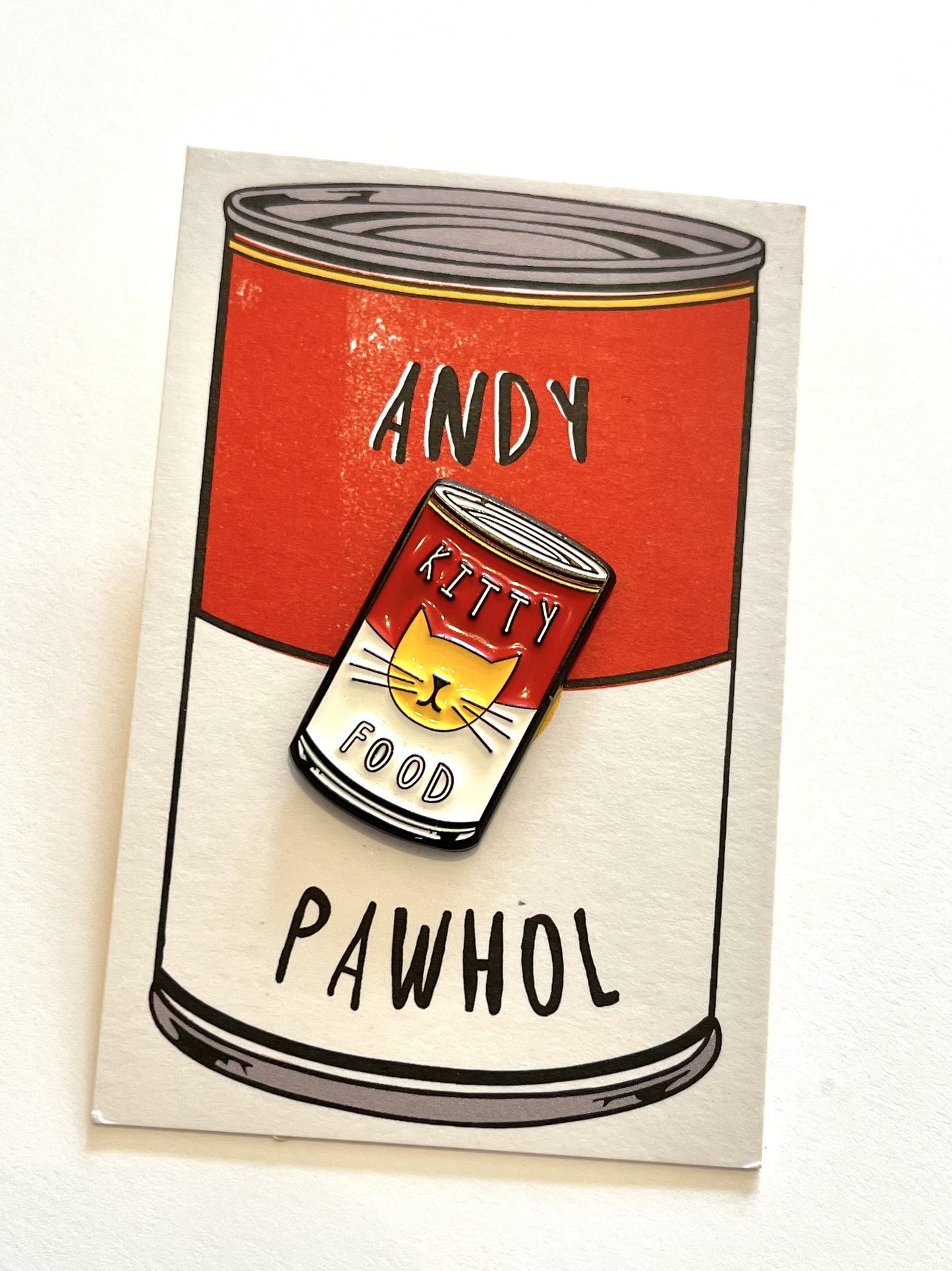 Andy Pawhol Cat Pin