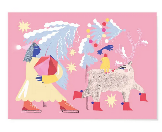 Ice Skater Postcard (Set of 5)
