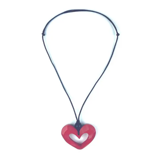 Heart Necklace - Red