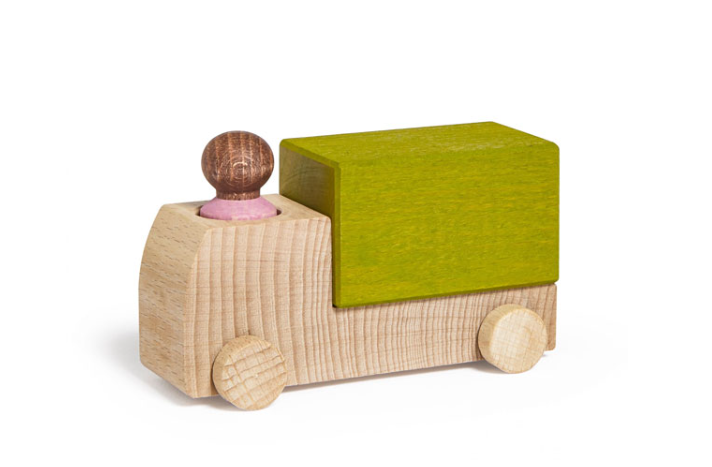 Wood Lime Truck Toy