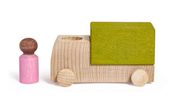 Wood Lime Truck Toy