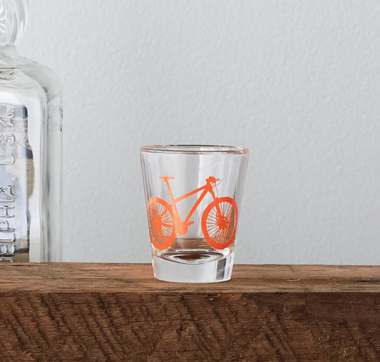 Mountain Bike Shot Glass-Orange