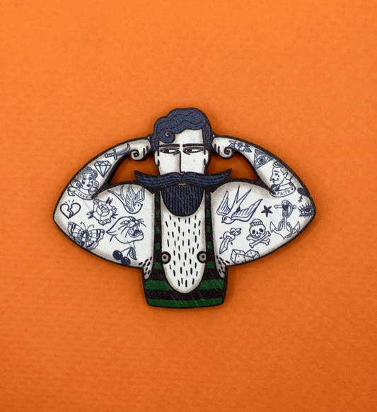 Strongman Brooch